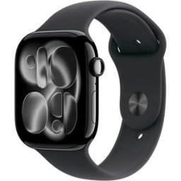 Apple Watch Series 11 GPS 46mm Alumínio Preto Brilhante c/ Bracelete Desportiva Preta M/L