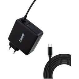 Carregador p/ Portátil USB-C PD 3.0 65W (Preto) - TOOQ