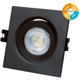 Projector LED Basculante Quadrado p/ Encastrar Série Banok 7W 3000-4000-6500K (Preto) - GSC