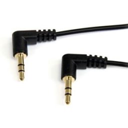 Cabo Jack 3.5mm Macho Stereo (90º) - Jack 3.5mm Macho Stereo (90º) 30cm - STARTECH