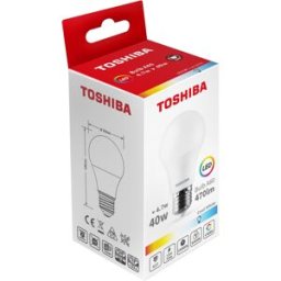 Lâmpada LED E27 A60 4,7W 6500K 470Lm - TOSHIBA