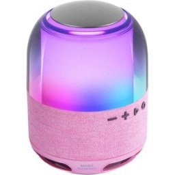 MARS-GAMING Coluna Portátil Bluetooth MS-FLOW 360º RGB 15W (Rosa) - MARS GAMING