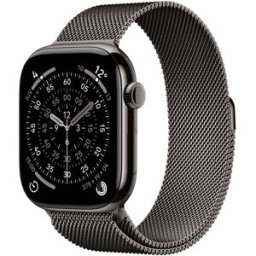 Apple Watch Series 11 GPS + Cellular 46mm Ardósia c/ Bracelete Loop Milanesa Aço Inoxidável S/M