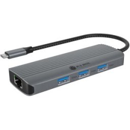 Hub USB-C "6-EM-1" (USB-C / 2 x USB 3.0 / HDMI / RJ45) - ICY BOX
