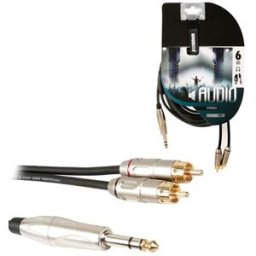 HQPOWER Cabo Jack 6,5mm M. Stereo - 2 RCA M. (6 mts) - HQ POWER