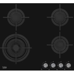 Placa 4 Bocas a Gás 585 x 524mm (Preto) - BEKO