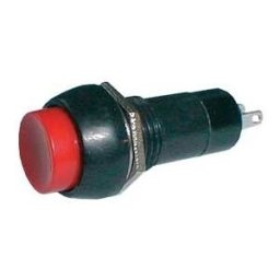 Interruptor Pulsador Tubular Redondo ON-OFF 1A 250V - Vermelho