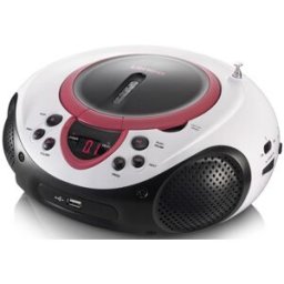 Rádio Portátil SCD 38 c/ Leitor de CDs e USB (Rosa) - LENCO