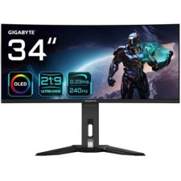 Monitor Gaming Curvo OLED 34" MO34WQC2 Ultra Wide Quad HD 240Hz FreeSync Premium (Preto) - GIGABYTE