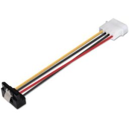 Cabo de Alimentação Molex (4-pin) Macho - SATA 15-pin 90º Macho (16cm) - AISENS