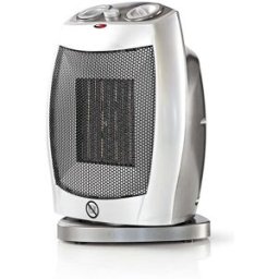Aquecedor Cerâmico Ar Rotativo 1500W (Cinzento) - NEDIS