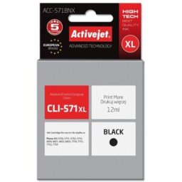 Tinteiro Compatível CLI-571BK XL Canon (Preto) - ACTIVEJET