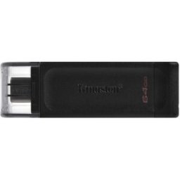Pen Drive DataTraveler 70 64GB USB-C 3.2 Gen 1 (Preto) - KINGSTON