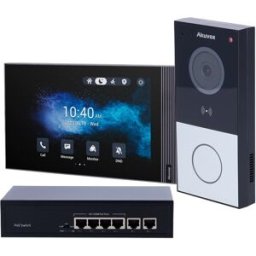Vídeo Porteiro c/ Monitor Adicional Linux 7" TFT + Switch PoE 6 Portas RJ45 10/100 - AKUVOX