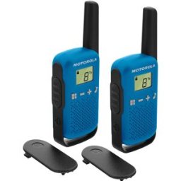 Intercomunicadores Walkie Talkie PMR RADIO 16 Canais (Alcance até 4 Km) Azul - MOTOROLA TLKR-T42