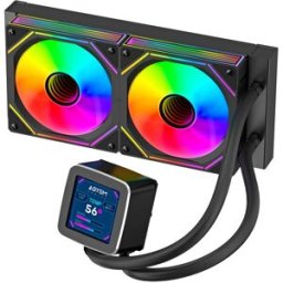 Water Cooler Oceanic LCD 240 ARGB 120mm (Preto) - ABYSM