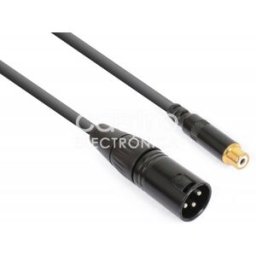 Cabo Adaptador Canon Macho - RCA Femea (15cm) - POWER DYNAMICS CONNEX