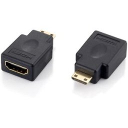 Ficha Adaptadora Mini HDMI Macho -> HDMI Femea - EQUIP