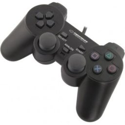 Comando GAMEPAD c/ Vibração para PS2/PS3/PC - ESPERANZA