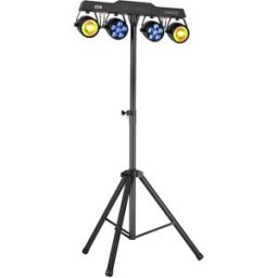 Barra Portátil "4-EM-1" CLS Party Bar c/ 2 Focos PAR LEDs RGBW + 2 Proj. JellyMoon (NES09) - beamZ