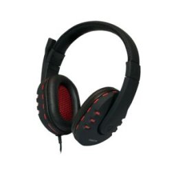 Auscultadores Headset HS0033 (Preto/Vermelho) - LOGILINK