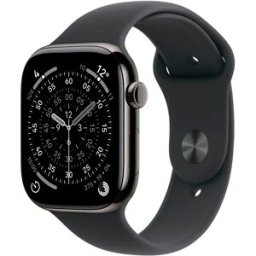 Apple Watch Series 11 GPS + Cellular 42mm Titânio Ardósia c/ Bracelete Desportiva Preta M/L