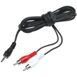 Cabo Jack 3,5mm Macho Stereo - 2 RCA Macho (10 mts)