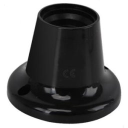AIGOSTAR Suporte de Lampada E27 c/ Base PC Inclinado (Preto)