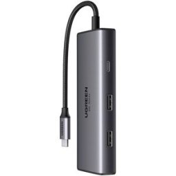 Hub USB-C "6-EM-1" Revodok (2x HDMI / 2x USB-C / 2x USB-A) - UGREEN
