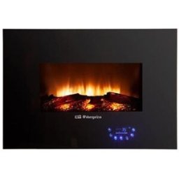 Lareira Elétrica (Efeito de Fogo) 1800W Preto - ORBEGOZO