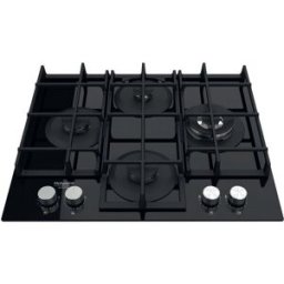 Placa Gás Natural HAGS 62F BK (Preto) - HOTPOINT