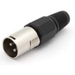 Ficha Canon Metálica 3 Pinos Macho (Preto) - VELLEMAN