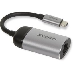 Placa de Rede Externa USB C - RJ45 (Cinzento) - VERBATIM