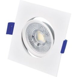 Projector LED Basculante Quadrado p/ Encastrar Série Cumbo 7W 4000K (Branco) - GSC