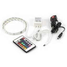 Pack Fita 30 LEDs IP65 RGB (1 metro) 12/24V + Controlador + Cabo Alimentação Isqueiro - ALL Ride