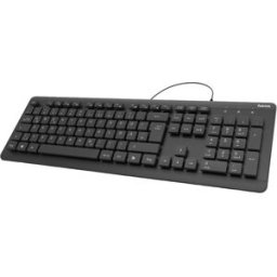 Teclado PT KZ-600 Impermeável c/ Cabo (Preto) - HAMA