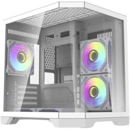 Caixa Micro-ATX FT350 Mesh + 5 Ventoinhas ARGB (Branco) - DARKFLASH