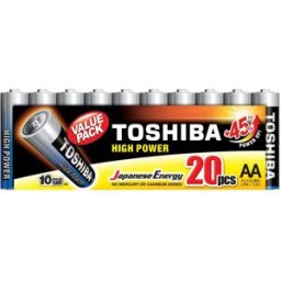 Pack 20x Pilhas Alcalinas 1,5V LR6 AA - TOSHIBA
