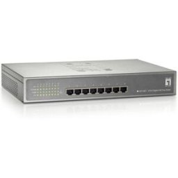 LevelOne Switch LEVEL ONE 8-Port Gigabit PoE 802.3at PoE+, 123.2W - GEP-0821