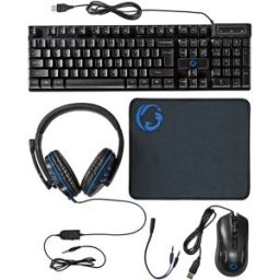 Combo Gaming "5-EM-1" Teclado + Rato + Auscultadores Headset + Tapete de Rato + Adaptador - NEDIS