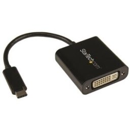 Adaptador Gráfico USB C Macho - DVI-I Fêmea FullHD CDP2DVI Preto - STARTECH