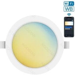 AIGOSTAR Painel Smart LED Inteligente Redondo Ø14,5cm Wi-Fi 9W 3000K ~ 6500K 780Lm
