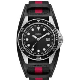 Relógio Analógico W1051G1 44MM (Prateado / Preto) - GUESS