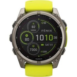 Smartwatch Fenix 8 Solar 51mm Wi-Fi GPS (Titânio/Amarelo/Graphite) - GARMIN