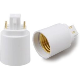 Suporte Adaptador Lampada PL G24d (4 Pinos) -> E27
