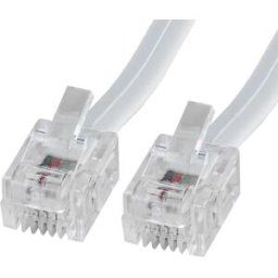 Cabo Telefone RJ11 4 Pinos (5 mts) - Branco