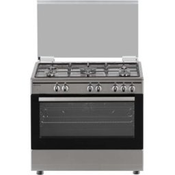 Fogão a Gás Panorâmico 5 Zonas + Forno Elétrico 98L TFF9062XEP.2 (Inox) - TELEFAC