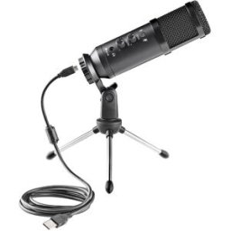 Microfone USB GMICX-110 c/ Tripé (Preto) - NGS