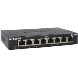 Switch de Rede GS308-300PES Não gerenciado L2 Gigabit Ethernet (10/100/1000) - NETGEAR