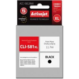 Tinteiro Compatível CLI-581Bk XL Canon (Preto) - ACTIVEJET
